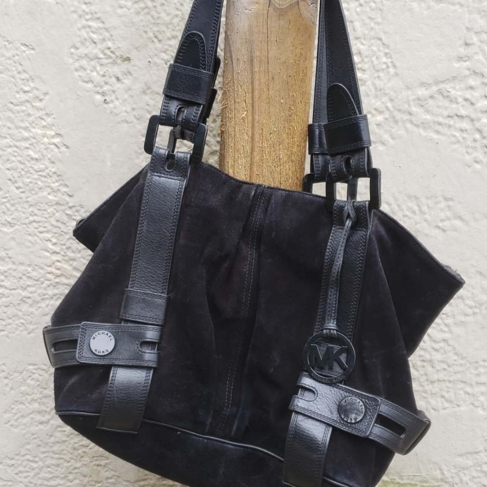 Black Suede Michael Kohrs Purse